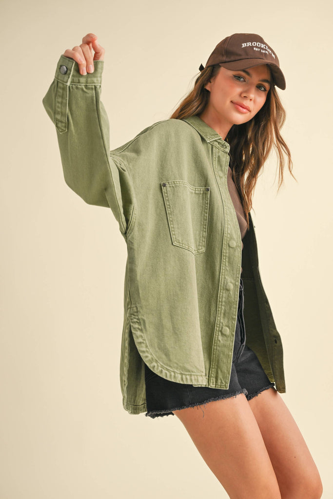 Fallon Snap Denim Shacket