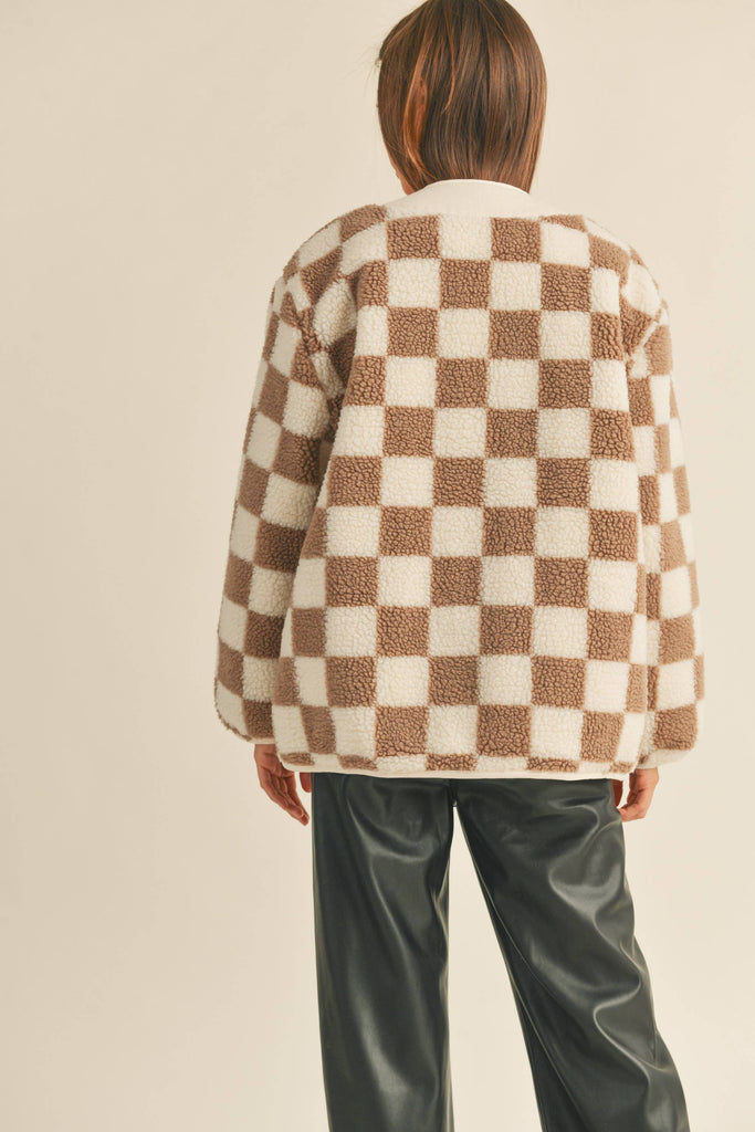 Callie Checkered Fleece Jacket