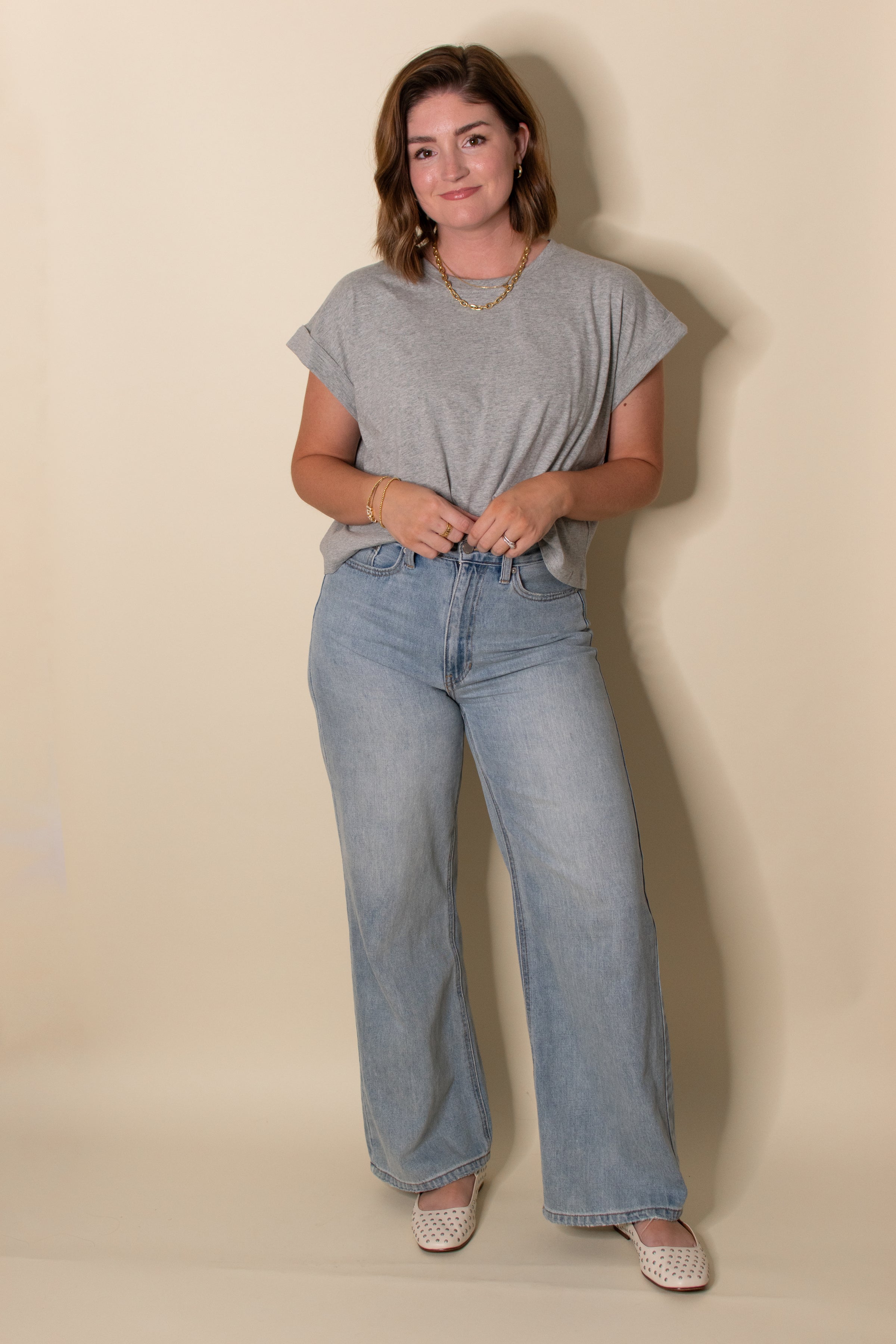 【LOOKPLE】BASIC WIDE DENIM PANTS Cloud Wide Denim Pants(2colors) - privatelookbook | 60