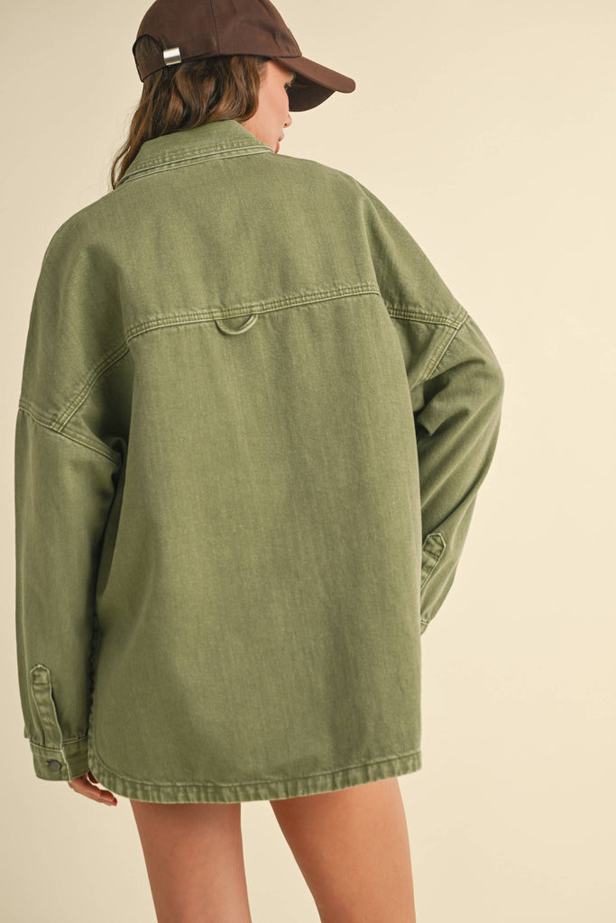 Fallon Snap Denim Shacket