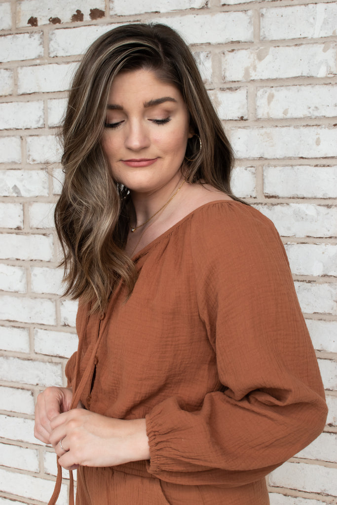 Hazel Gauze Top
